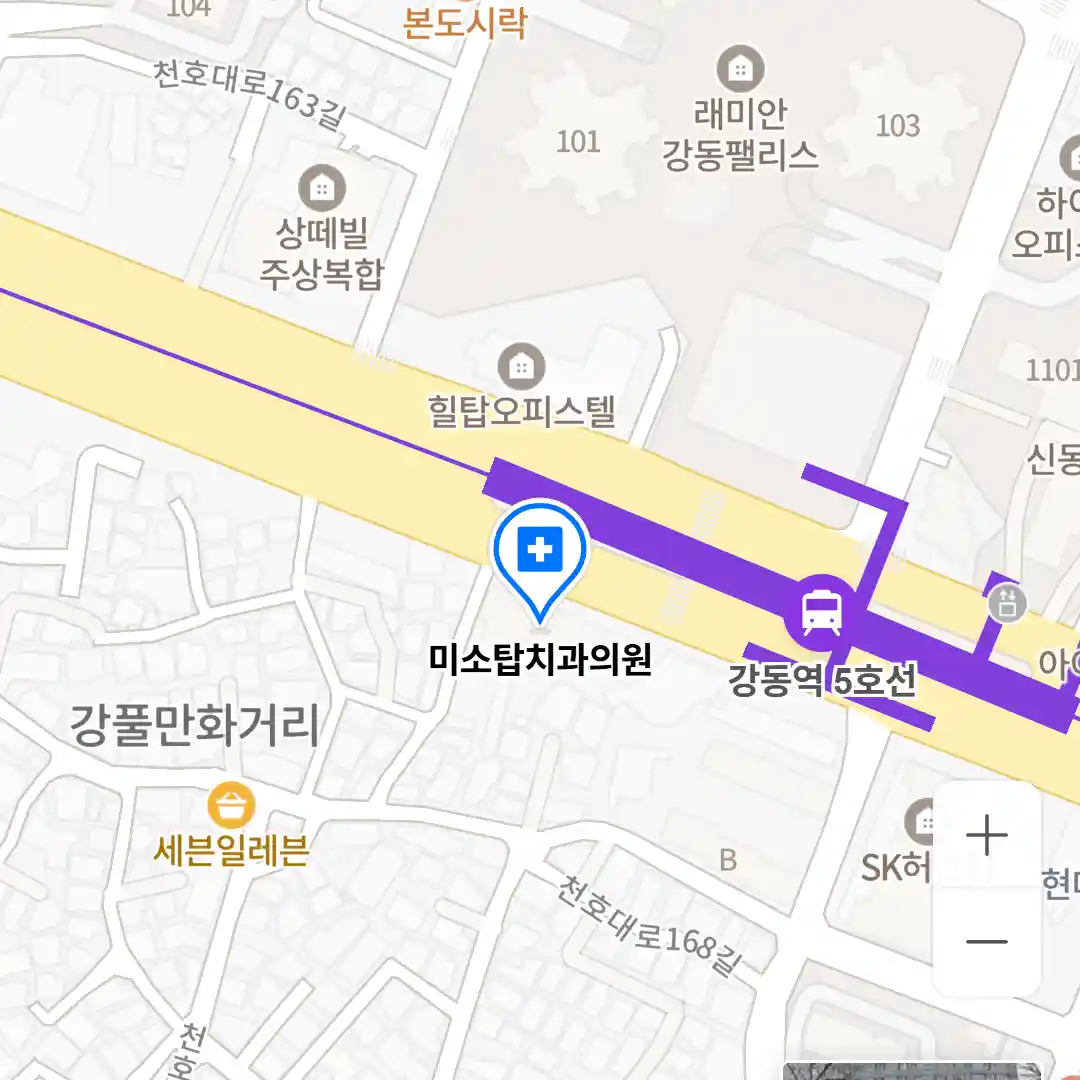 미소탑치과의원 위치