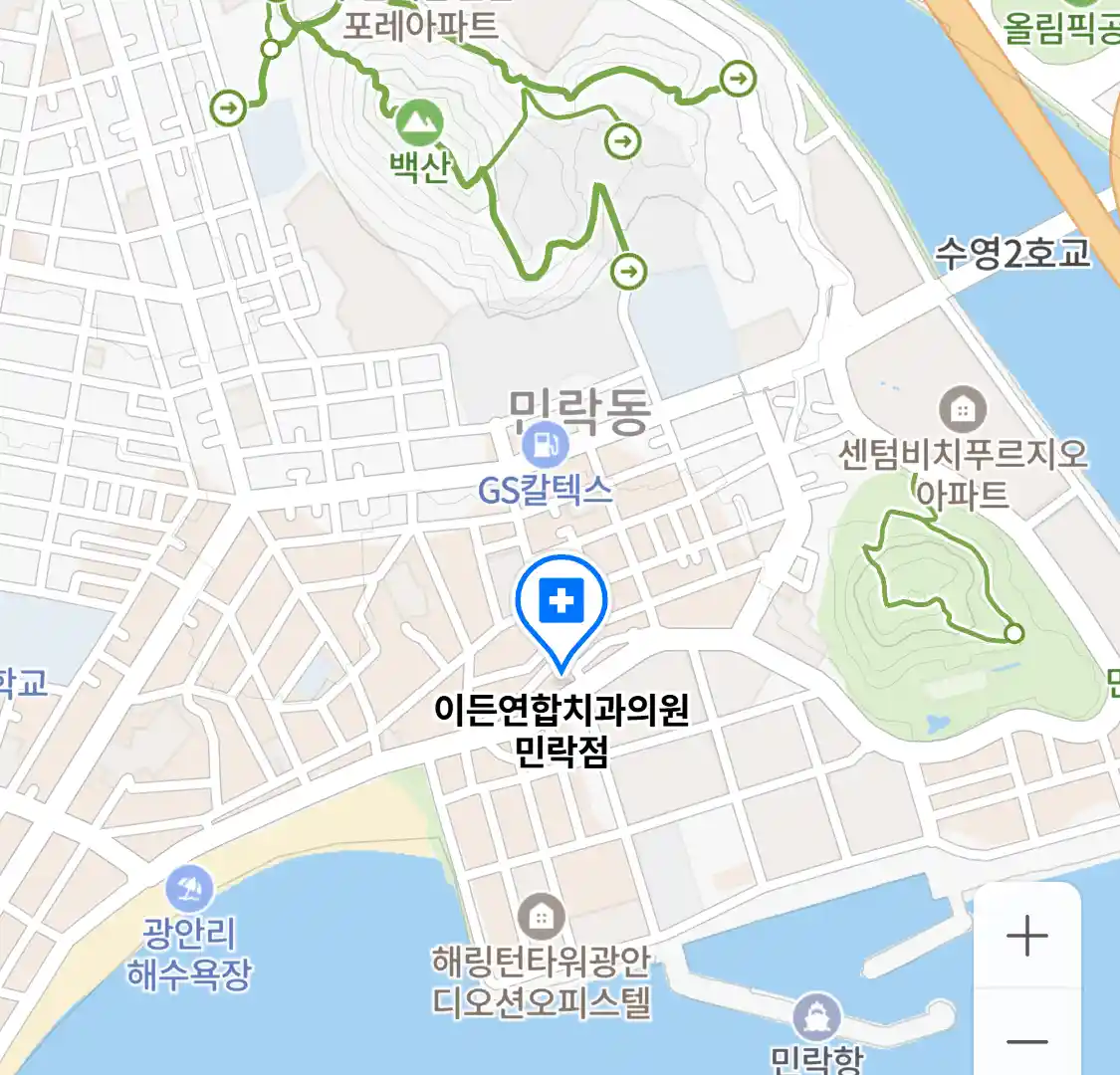 이든연합치과의원 민락점 위치