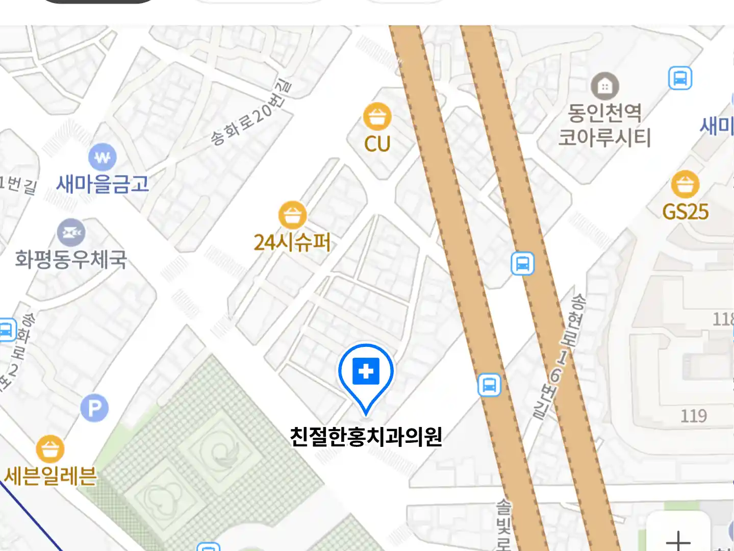 친절한홍치과의원 위치