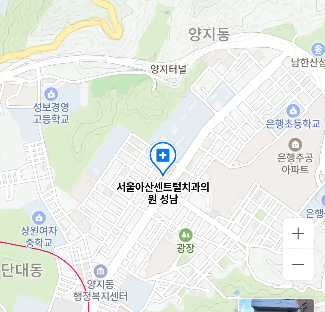 서울아산센트럴치과의원 성남 위치