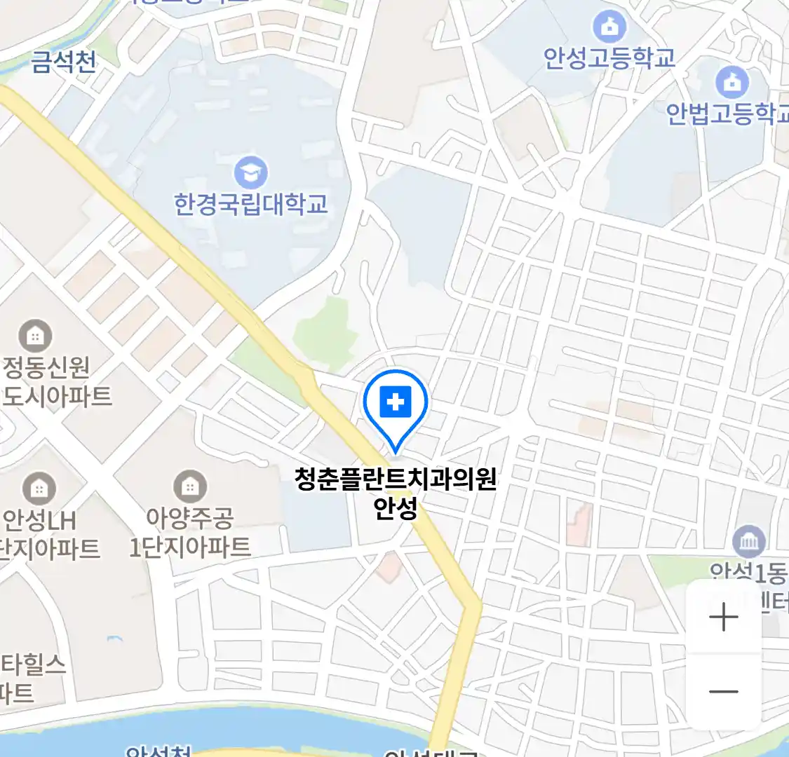 청춘플란트치과의원 안성 지도