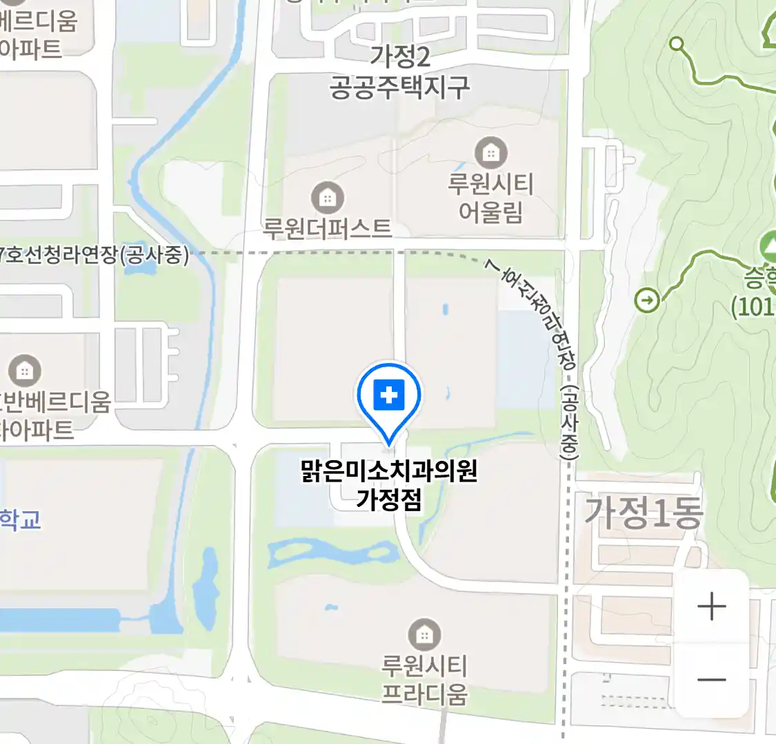 맑은미소치과의원 가정점 위치