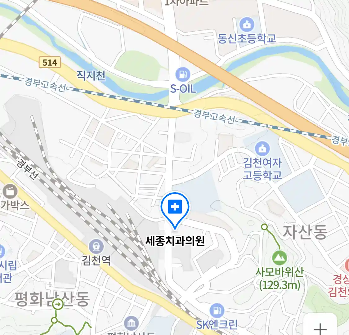 세종치과의원 위치