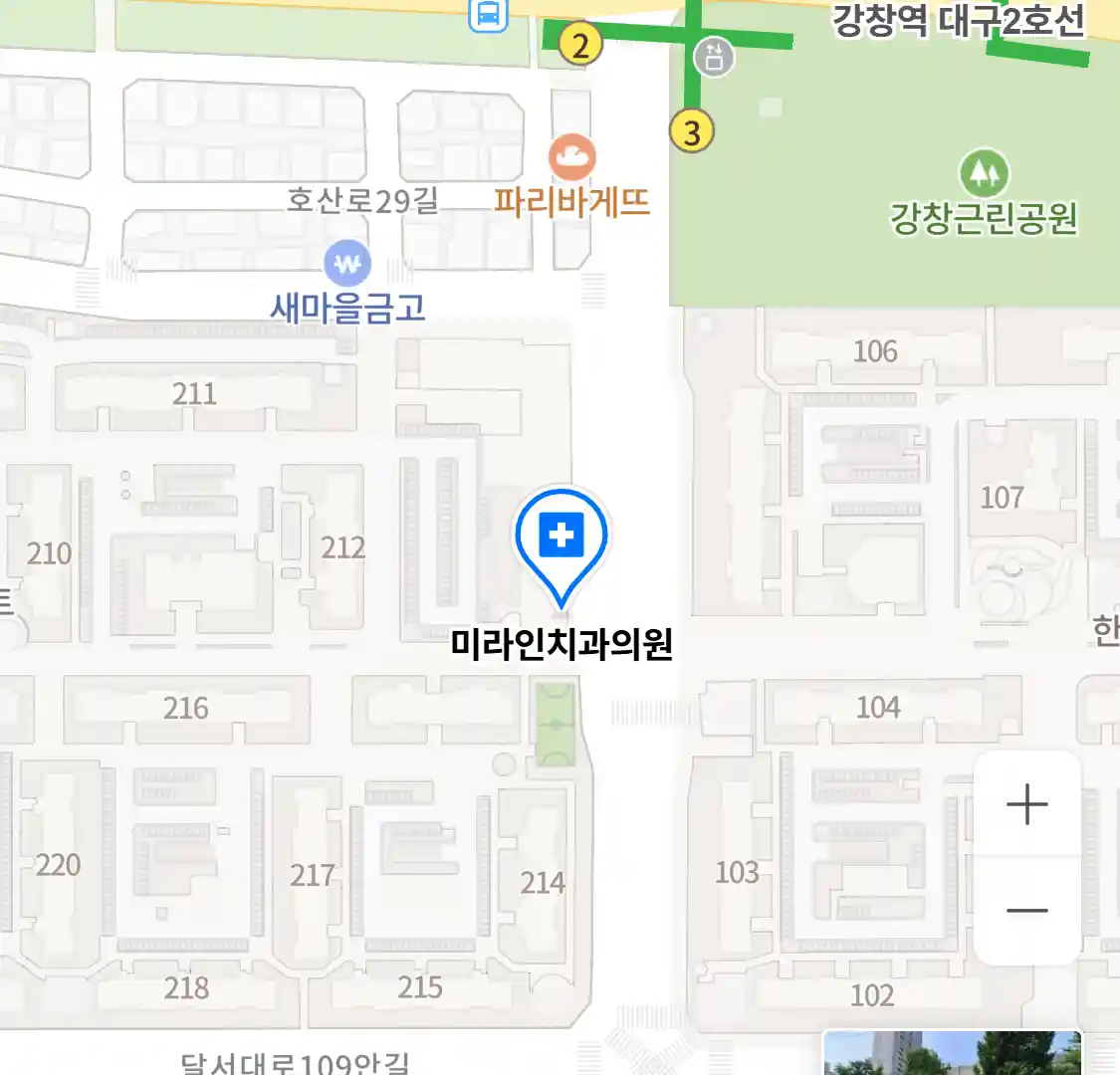 미라인치과의원 위치