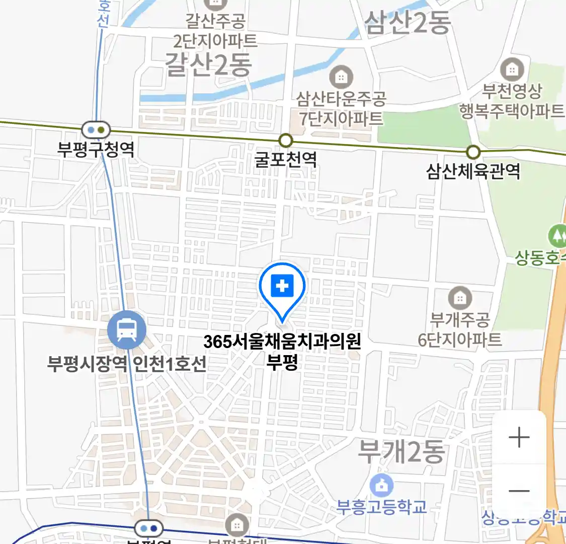 365서울채움치과의원 부평 위치