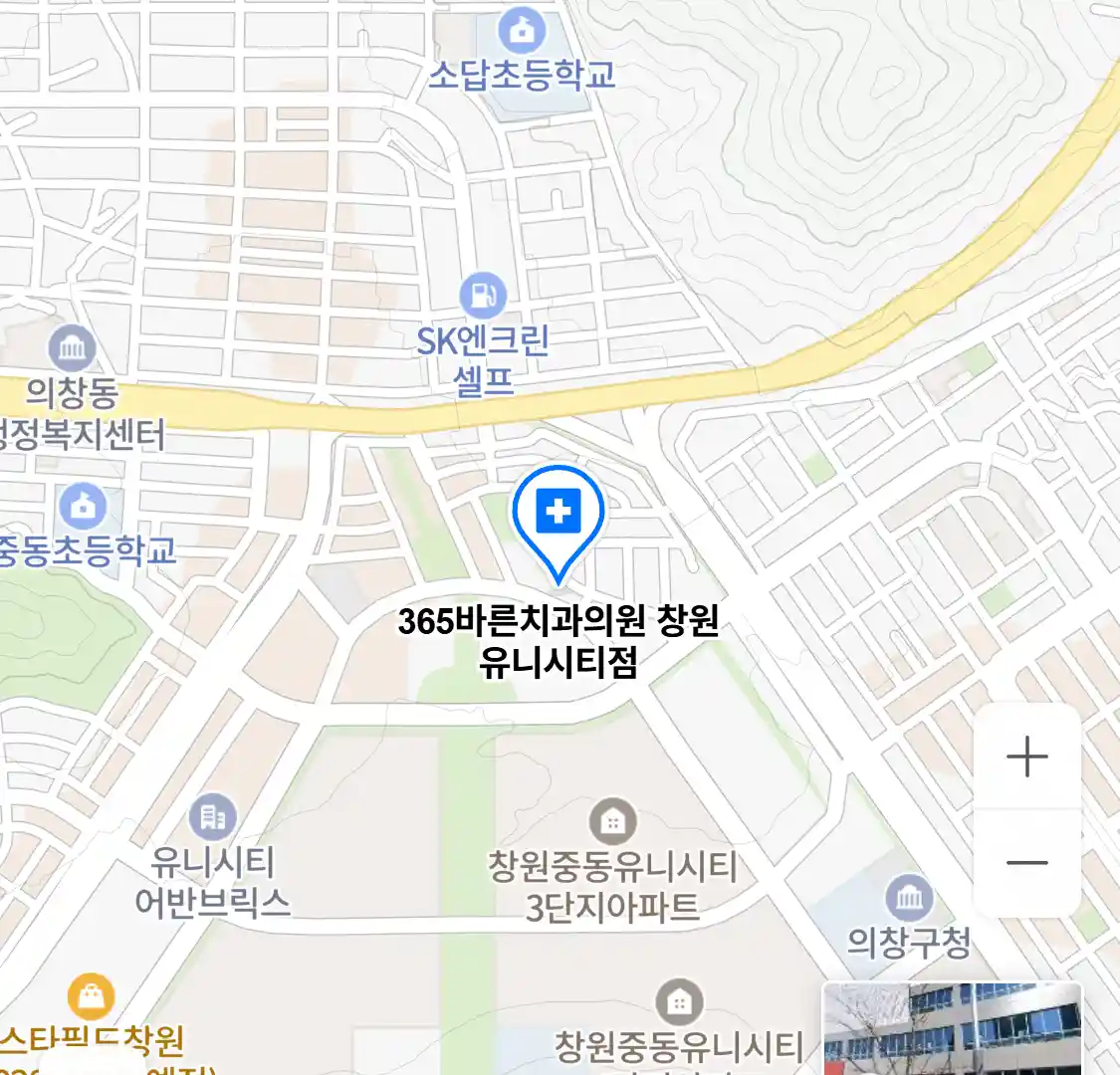 365바른치과의원 창원 유니시티점 지도