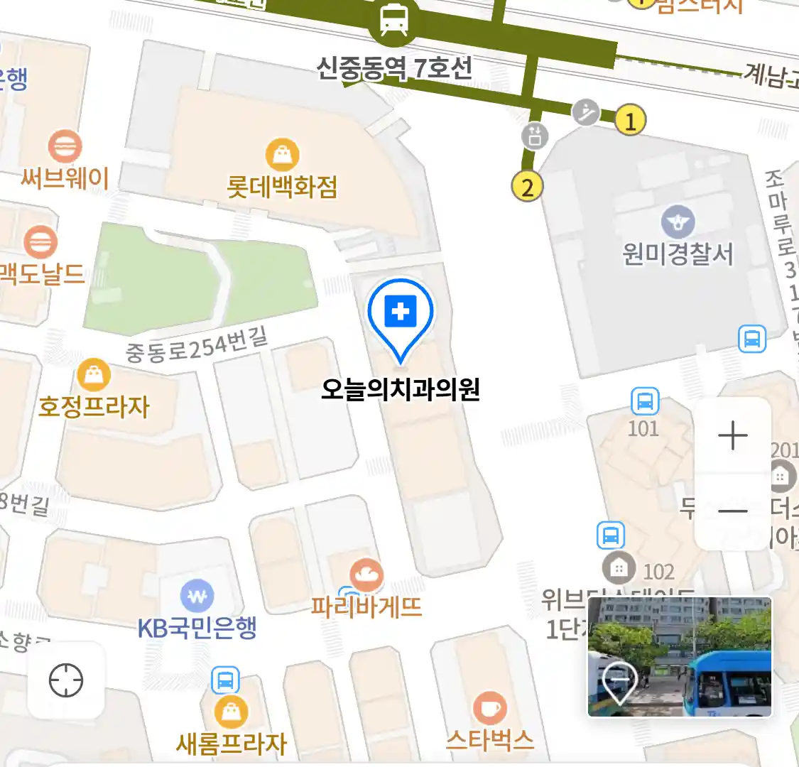 오늘의치과의원 위치