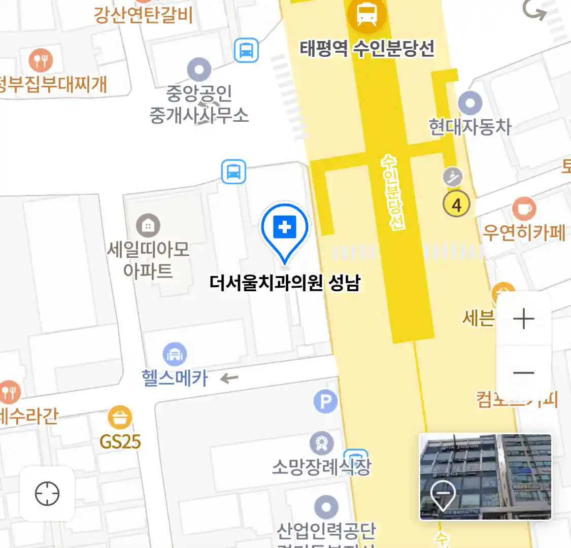 더서울치과의원 성남 위치