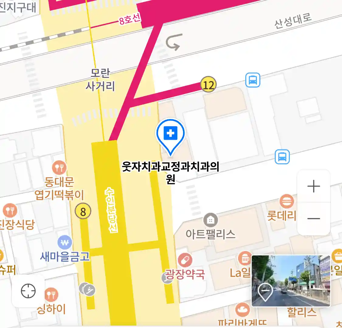 웃자치과교정과치과의원 위치