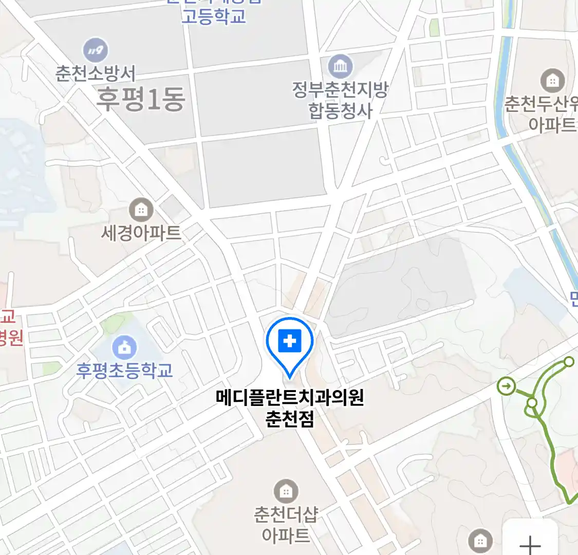 메디플란트치과의원 춘천점 위치