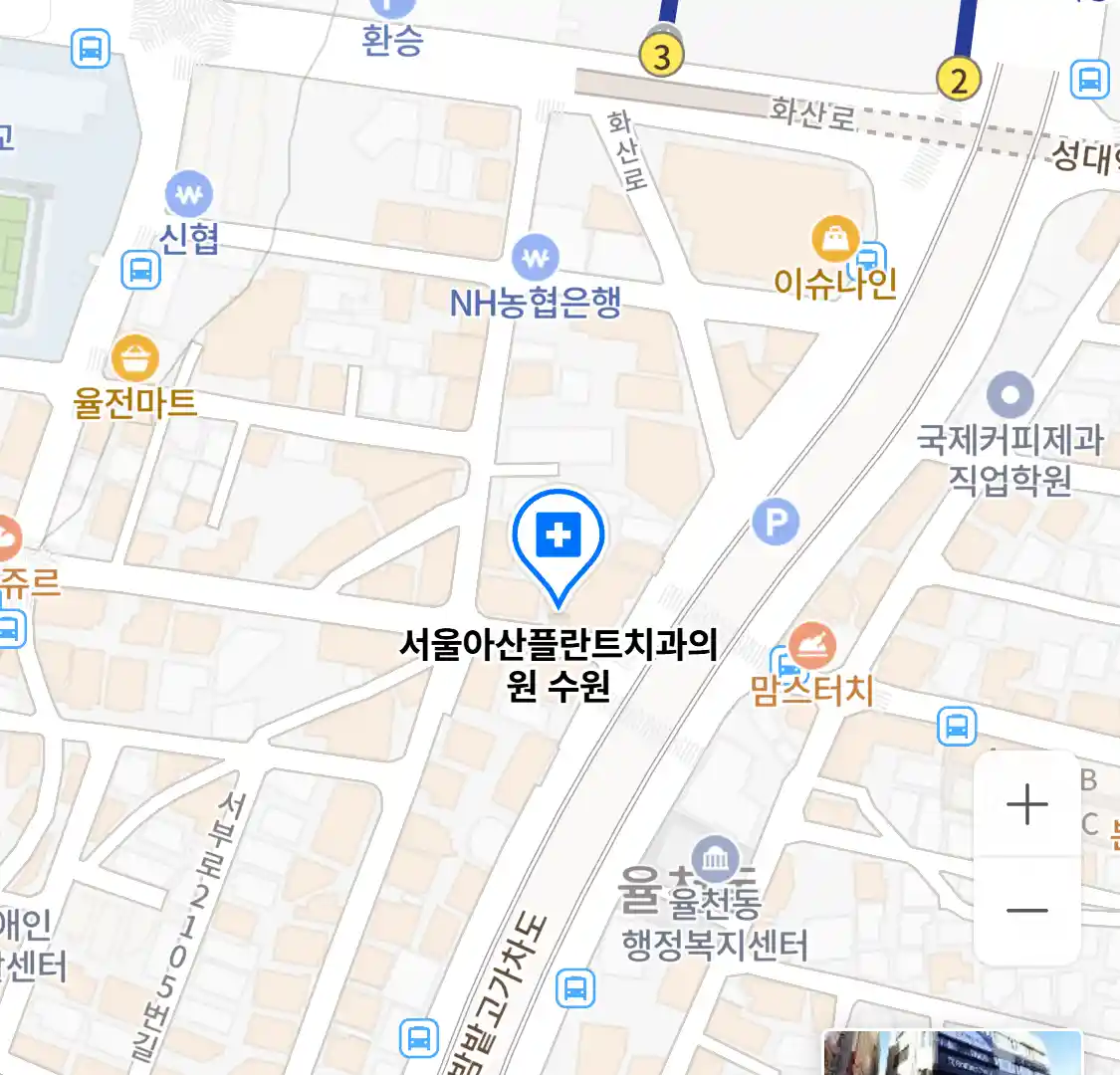 서울아산플란트치과의원 수원 위치
